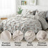 The White Moss Hannah Reversible Print Pinch Pleat AC Comforter With Pillow Cover